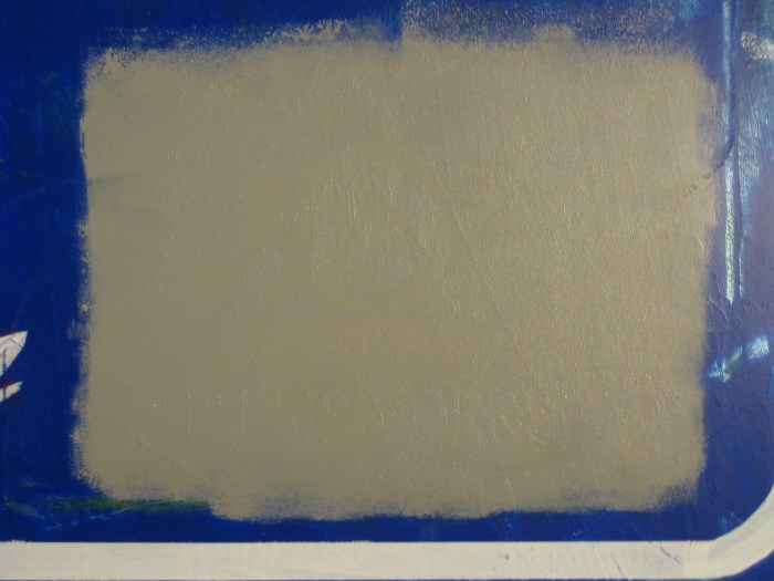 You can see the underlying texture with side-lighting but no visible color comes through for ghosting.